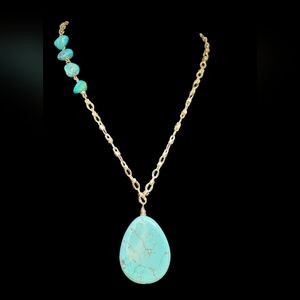 "New" Turquoise & Howlite Pendant